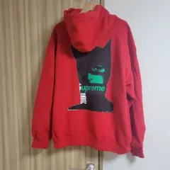 シュプリーム　パーカー　XL　キャットウーマン　レッド