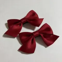 リボン型ヘアアクセサリー 2個セット