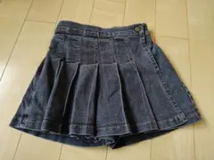 アダプト　デニム プリーツスカート風 キュロット 130cm