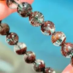 【希少】天然千層ガーデンクォーツ 8.4mm（庭園水晶 / 4月誕生石）17cm