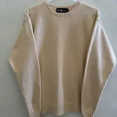 Ralph Lauren クリーム色ニット Lサイズ　インパクト21 香港製