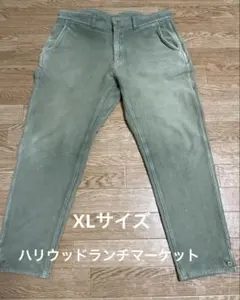 ハリウッドランチマーケット ワークパンツ オリーブグリーンXLサイズ表記4のサムネイル