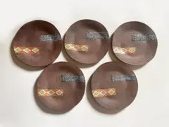 希少品 魯山人写 美食道楽 和食器揃え 祥山 色絵銀彩糸巻文四方皿5枚