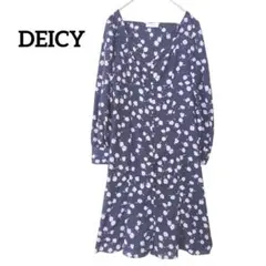 デイシー 花柄 長袖 ワンピース ネイビー サイズFREE 薄手 羽織 日本製のサムネイル