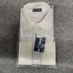 未使用 鎌倉シャツ 43-17 パープル ストライプ