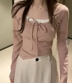 SHEIN長袖カットソー y2k バレエコア ノームコア