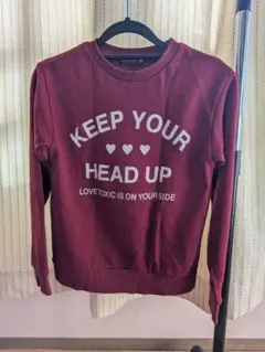 lovetoxic バーガンディ トレーナー M