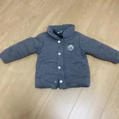 グレー フード付き　アウター　ファスナー　ボタン　95サイズ