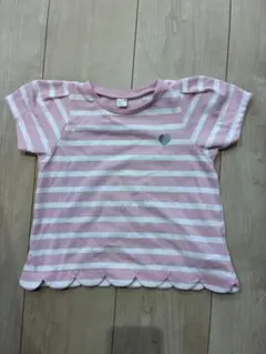 apres les cours ボーダー Tシャツ ピンク 80のサムネイル