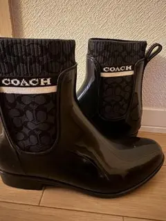 【新品同等】COACH レインブーツ side gore Signatureのサムネイル