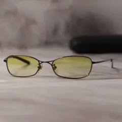 ray ban スクエア y2k イエロー デザイン サングラス ケース付き