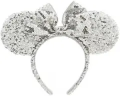 ミニーマウス風シルバースパンコールカチューシャ