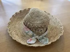 Ralph Lauren 麦わら帽子 花柄リボン付きのサムネイル