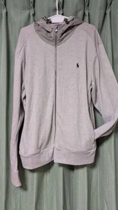 ポロ　ラルフローレン ジップパーカー フーディ グレー メンズ XL