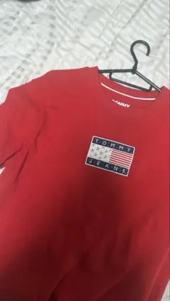 TOMMY JEANS 半袖Tドレスレッド