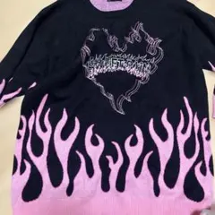 Deviantsフレイムデザイン長袖ニットセーター