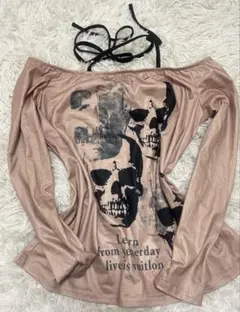 SHEIN 長袖 トップス ドクロ y2k グランジ