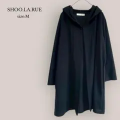 シューラルーSHOO.LA.RUEフーディーカーディガン　ブラック　シンプル