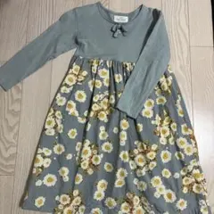 ベビーピンクハウス花柄ワンピース120センチ