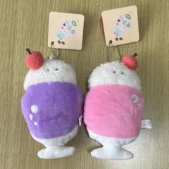 つぶらな瞳の喫茶店　くりーむそーだ　ぐれーぷ　いちご　ぬいぐるみキーホルダー