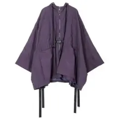 韓国 モード 変形ジャケット ポンチョ パープル オーバーサイズ 春アウター 紫