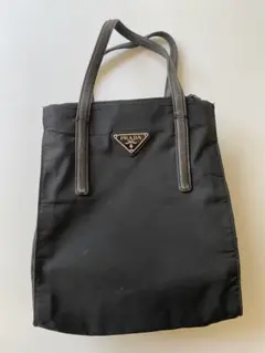 PRADA プラダ ナイロン ミニトートバッグ ブラック 三角ロゴ