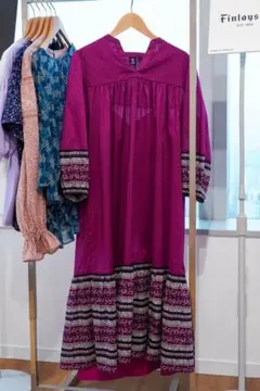 UNIQLO×ANNA SUIユニクロアナスイコットンワンピース（7分袖）XL