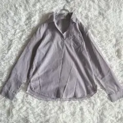 ペルソディア persodea スキッパーシャツ ストライプ プルオーバー L