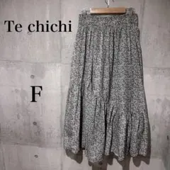 Te chichi＊テチチ＊フレアスカート　ロング　花柄　ポリエステル　お洒落