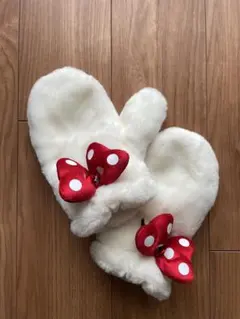 美品　東京ディズニーリゾート　ミニーマウス　ミトン　手袋　大人サイズ　TDR