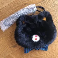 新品　ファミリア　ネコ　カバン　ポシェット　黒ねこ