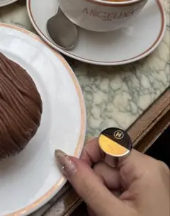 CHANEL リング 指輪 ココマーク バイカラー 黒 シルバーのサムネイル