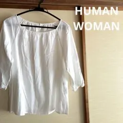 HUMAN WOMAN 白ブラウス