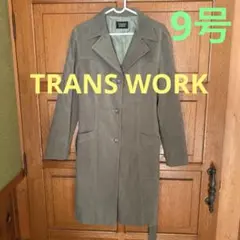 【TRANS WORK 】 トランスワーク　モスグリーンロングコート9号