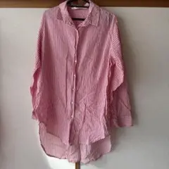 ZARA赤と白のストライプ 長袖シャツ