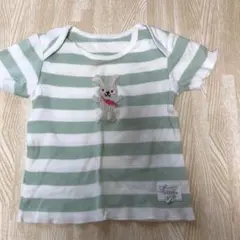 ウサギ柄ボーダーTシャツのサムネイル