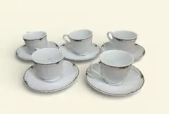 Noritake ノリタケ ティーカップ＆ソーサー 南天 5客セット