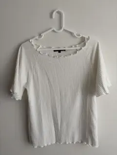 SUGAR SPOON リブ 半袖 Tシャツ ホワイト 白　Fのサムネイル
