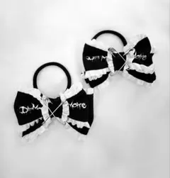 DimMoire 安全ピン×フリルリボンクリップver. Black&White DimMoire 安全ピン×フリルリボン2個SET Black&White - メルカリ