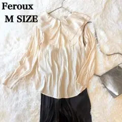 Feroux フェルゥ 2WAY ビッグカラーブラウス 美人百花掲載 ベージュのサムネイル