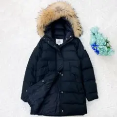 未使用級 PYRENEX ピレネックス GRENOBLE ファー付きダウンコート