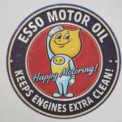 esso MOTOR OIL レトロ風 ブリキ看板 アメリカン雑貨 OE1307