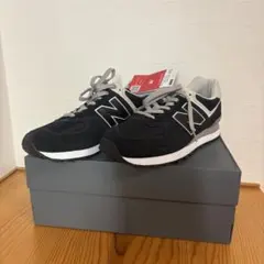 new balance ML574EVB 27.0cm ブラック/グレー