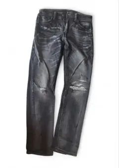 人気】DIESEL ワイドデニム ダメージ グレー W25 A03627 - メルカリ