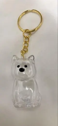 キーホルダーうちの子のけだまだま風 毛玉入れ 柴犬 未使用