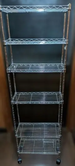 5段 スチールラック キャスター付き　本棚