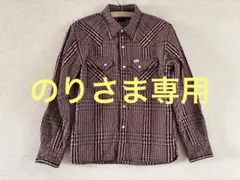 R.J.B フラットヘッド赤黒チェック 長袖ネルシャツ
