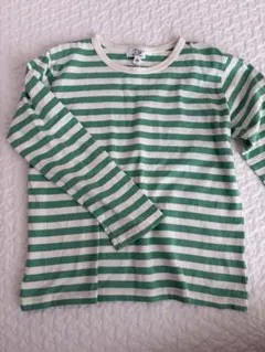 LSP 緑と白のストライプ 長袖カットソー 130