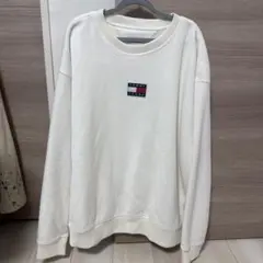 TOMMY JEANS ホワイト トレーナー L