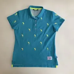 Munsingwear レディース ポロシャツ L ブルーグリーン